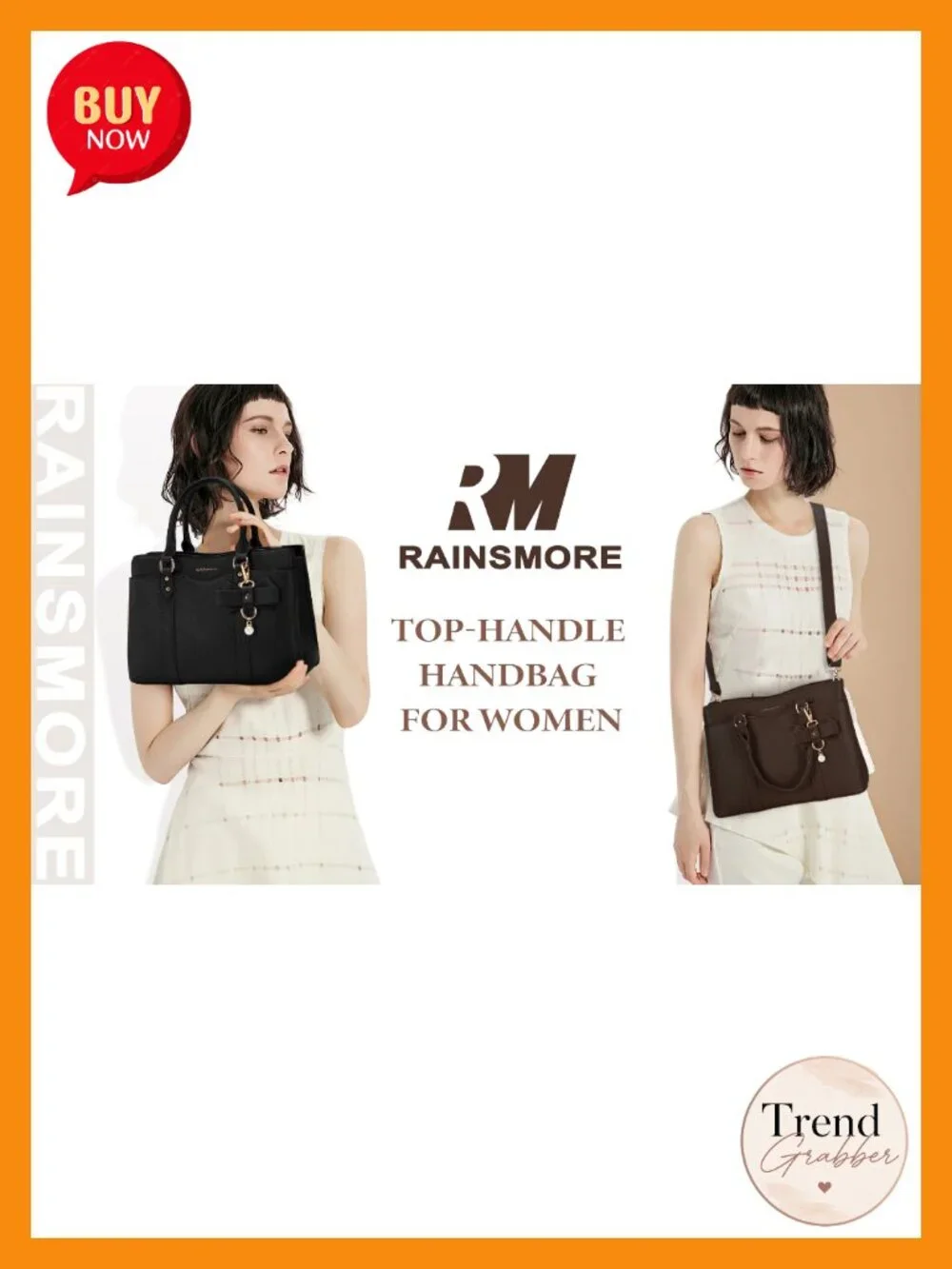 PU Leather Satchel Handbag for Women Multi-Pocket Fits iPad Crossbody 3-in-1